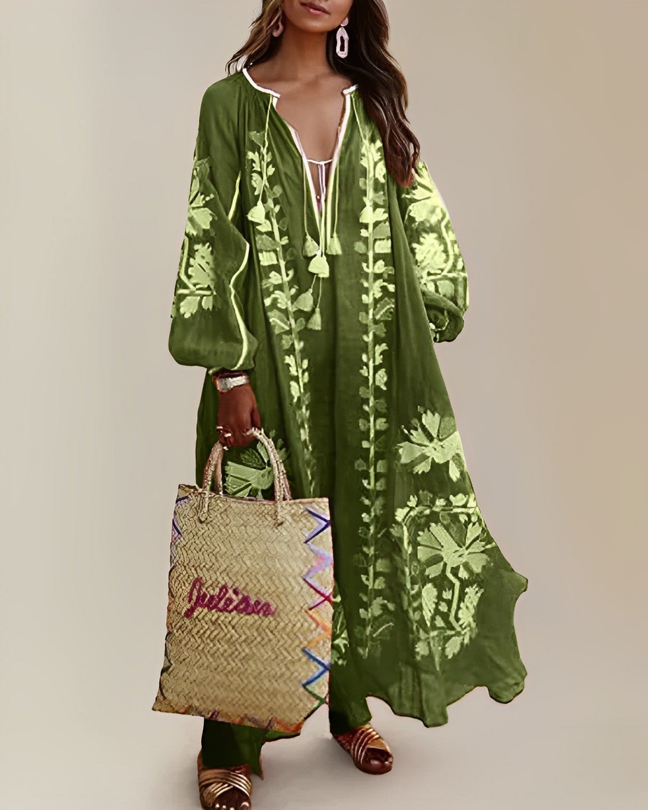 Valenzora | Retro Boho Weites Kleid