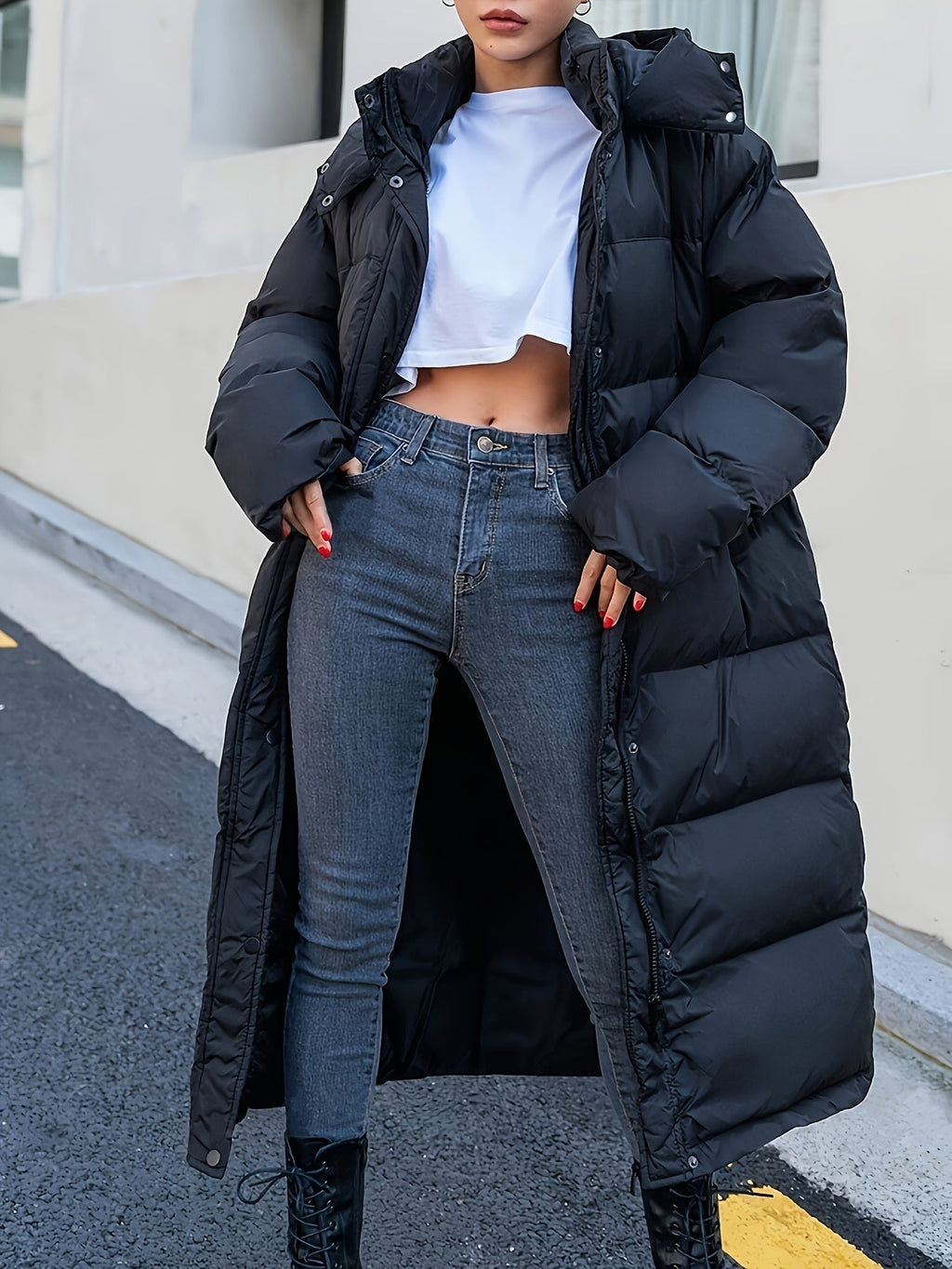 Valenzora Long Fleece Puffer Winter Jacket for Women | Ideal for Winter