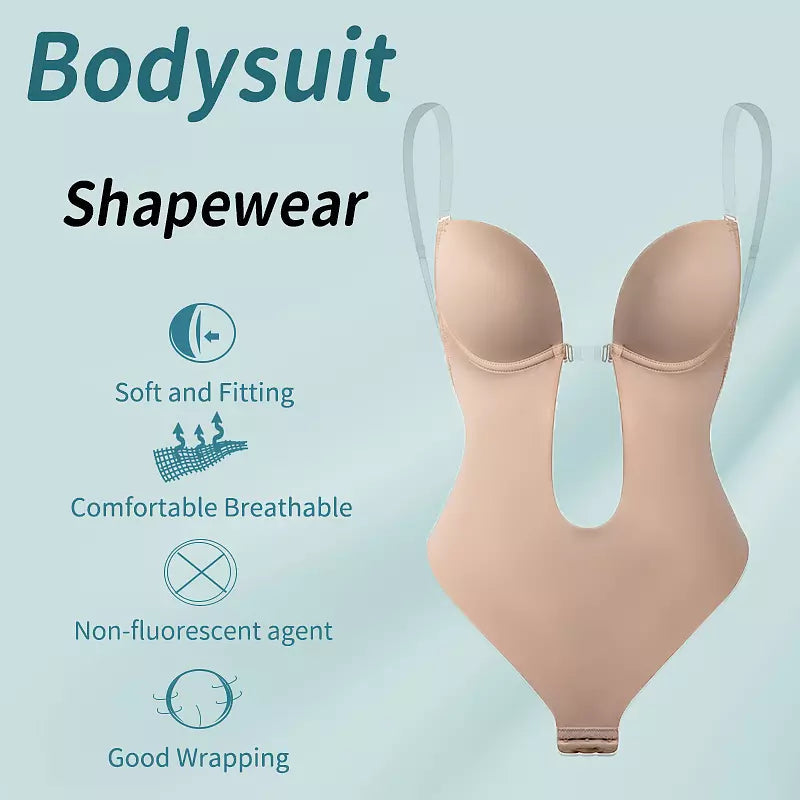 Valenzora | Deep V-neck body shaping bodysuit
