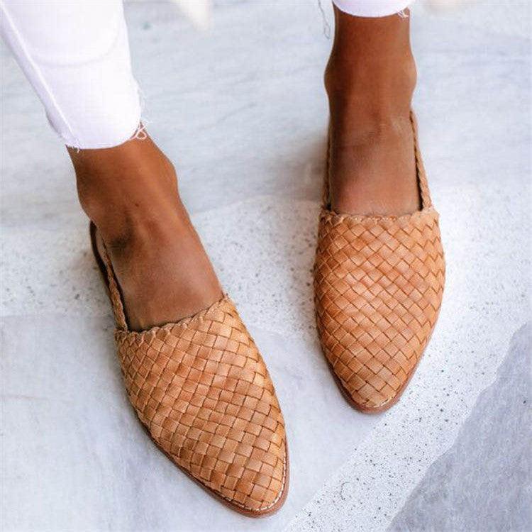 Valenzora | Geflochtene Ledersandalen für Damen
