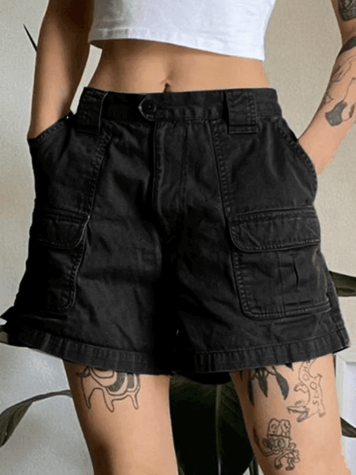 Valenzora | Denim Straight Leg Cargo Shorts