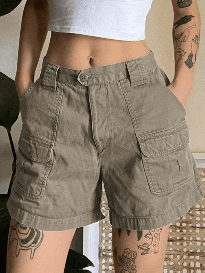 Valenzora | Denim Straight Leg Cargo Shorts