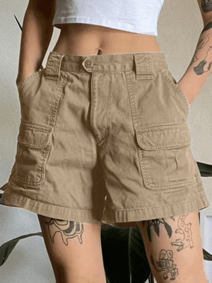 Valenzora | Denim Straight Leg Cargo Shorts