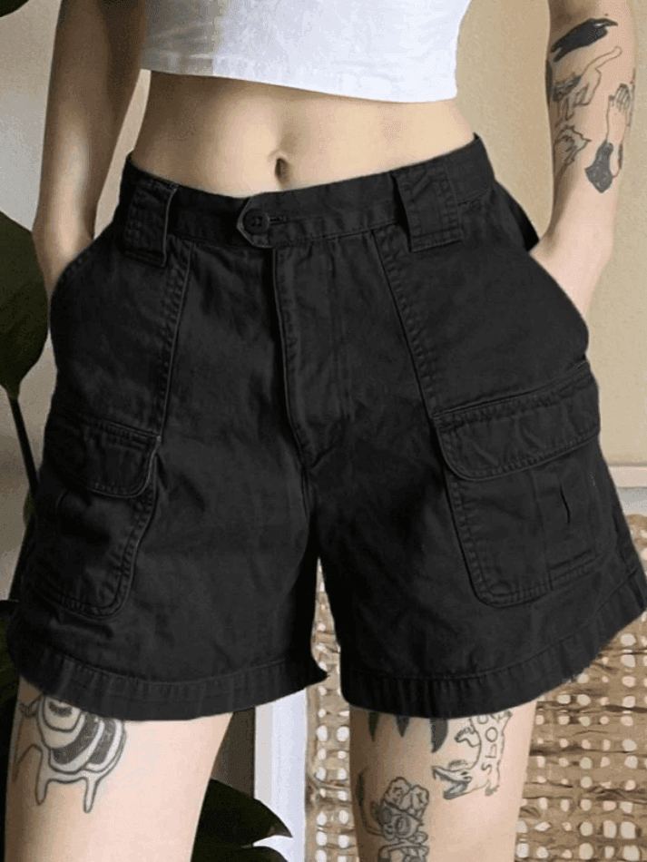 Valenzora | Denim Straight Leg Cargo Shorts