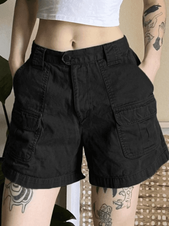 Valenzora | Denim Straight Leg Cargo Shorts