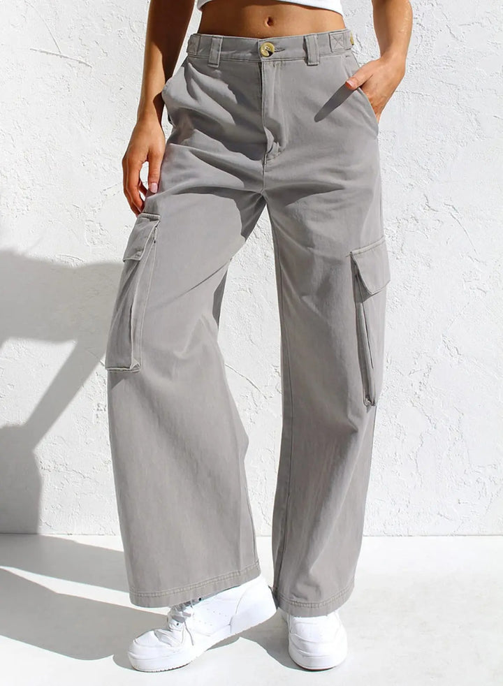 Valenzora | Baggy Baumwoll-Cargohose mit Taschen