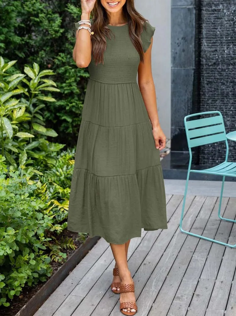 Valenzora | Summer dress with ruffle details and pockets
