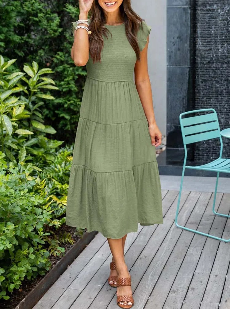 Valenzora | Summer dress with ruffle details and pockets