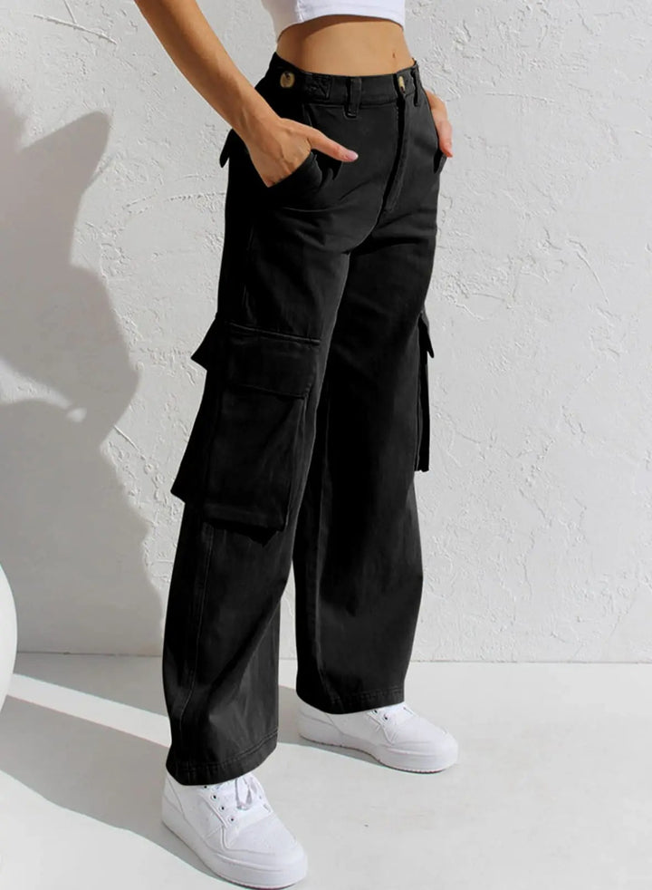 Valenzora | Baggy Baumwoll-Cargohose mit Taschen