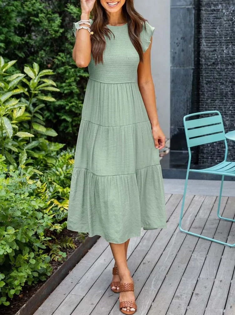 Valenzora | Sommerkleid mit Rüschendetails und Taschen