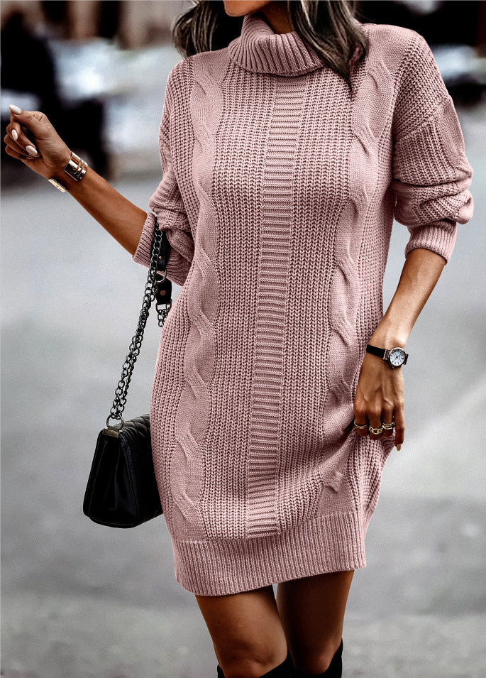 Valenzora - Pink knitted dress