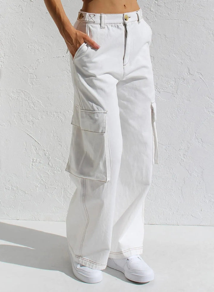 Valenzora | Baggy Baumwoll-Cargohose mit Taschen