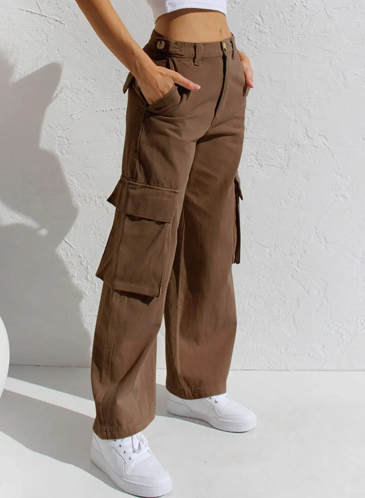 Valenzora | Baggy Baumwoll-Cargohose mit Taschen