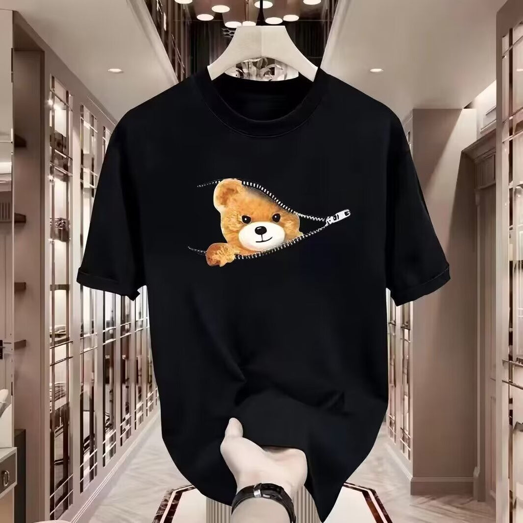 Valenzora | Cartoon-Bären-T-Shirt für Frühling/Sommer