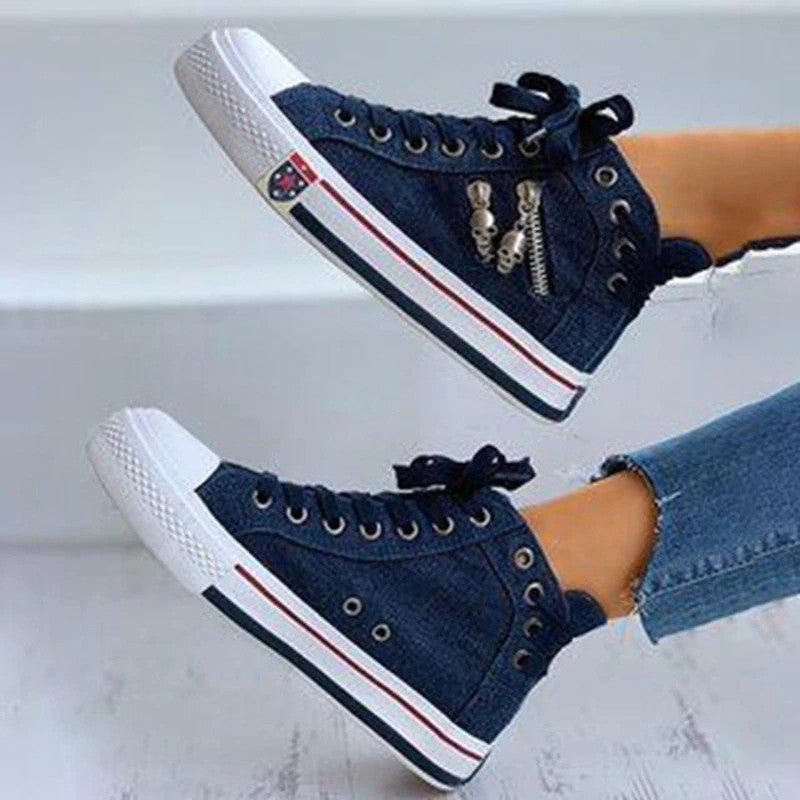 Valenzora | Breathable High Top Sneakers for Women in Plus Size