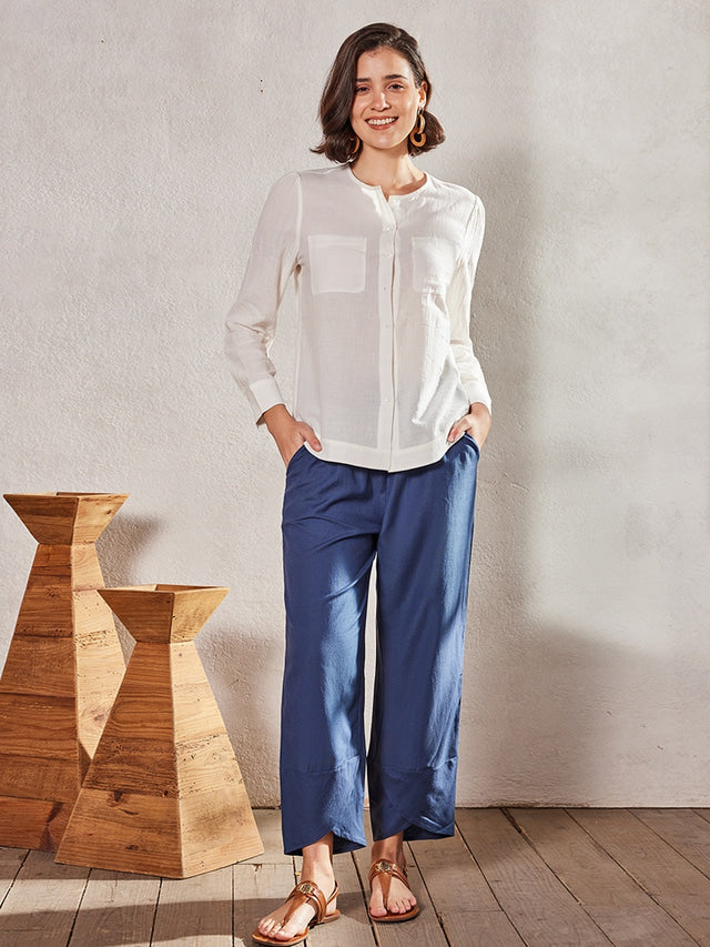 Valenzora | Comfortable wide linen trousers for women