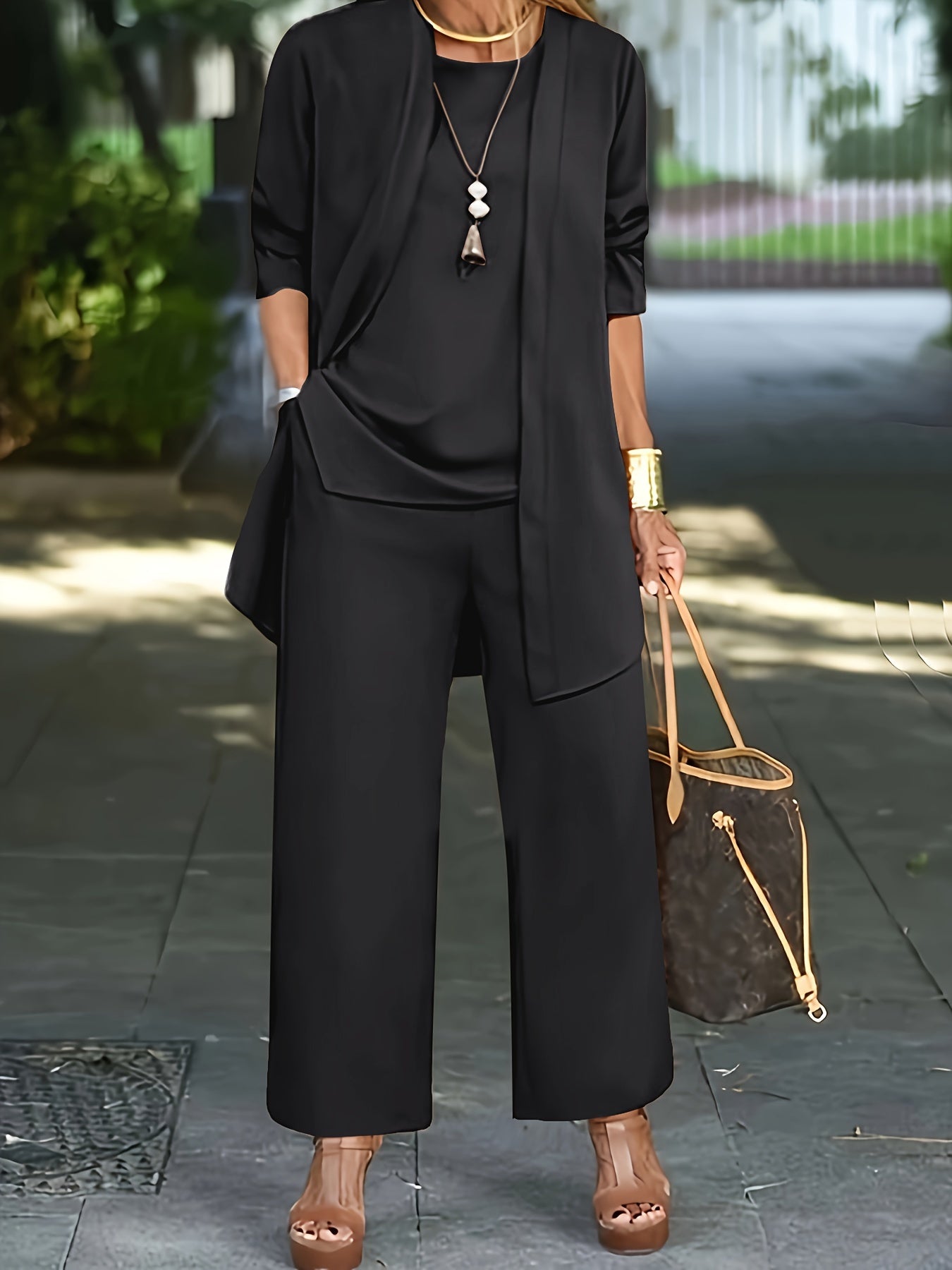 Valenzora | Elegantes schlichtes 3-teiliges Set