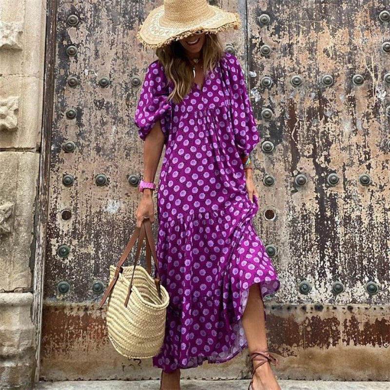 Valenzora | Retro Print Dress