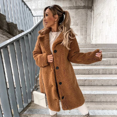 Valenzora Teddy-Mantel | Stilvolle weiche Jacke
