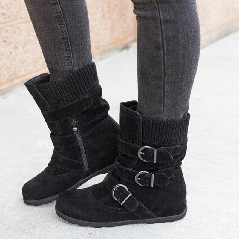 Valenzora | Style – Modische Winterstiefel mit Schnalle