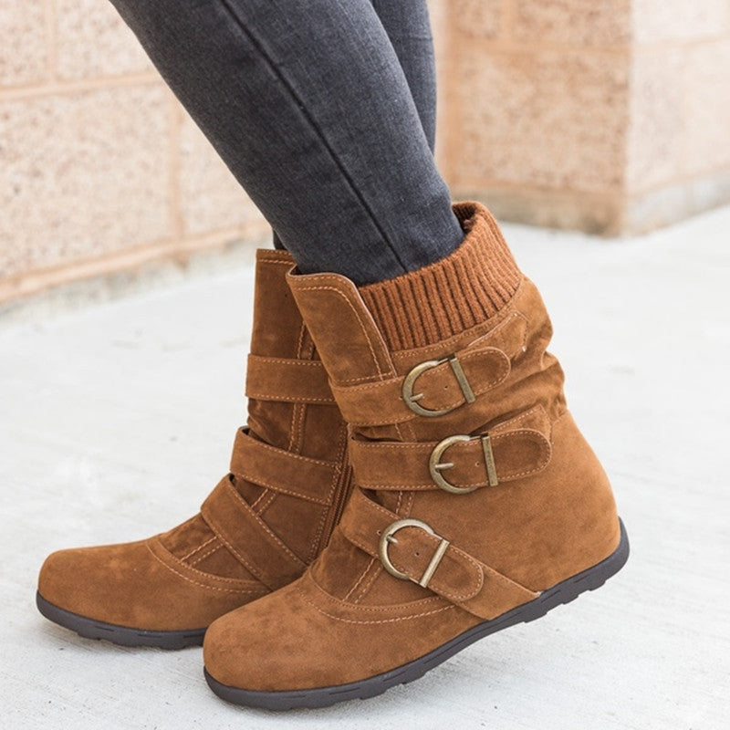 Valenzora | Style – Modische Winterstiefel mit Schnalle