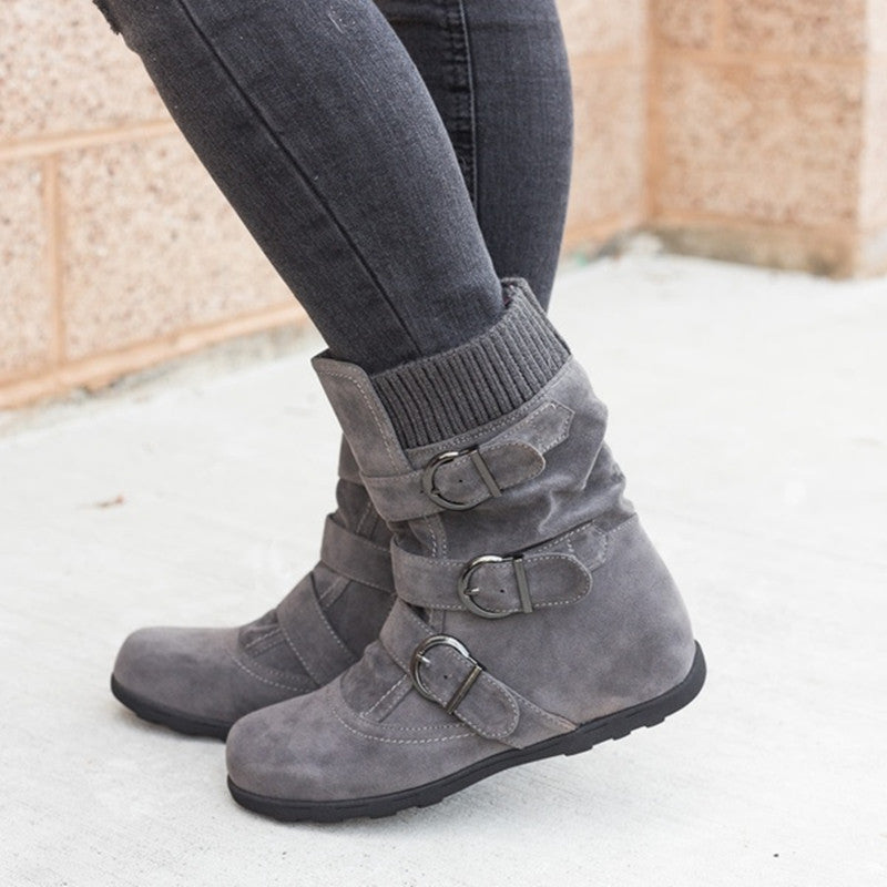 Valenzora | Style – Modische Winterstiefel mit Schnalle