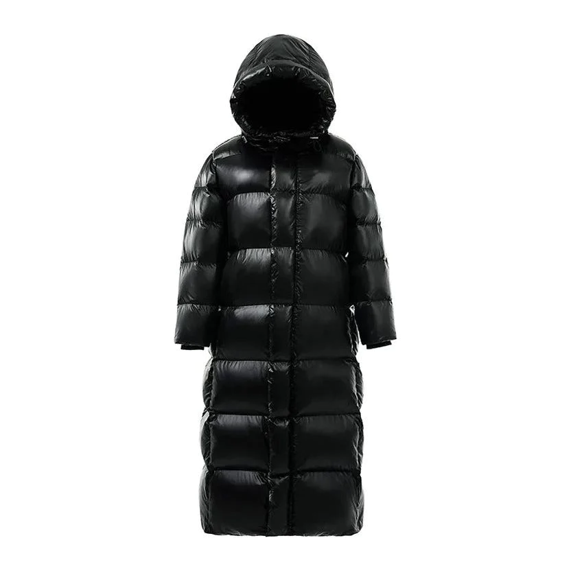 Valenzora - Long down jacket with fur collar