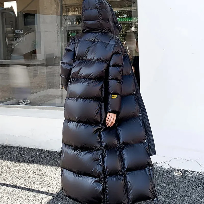Valenzora - Long down jacket with fur collar