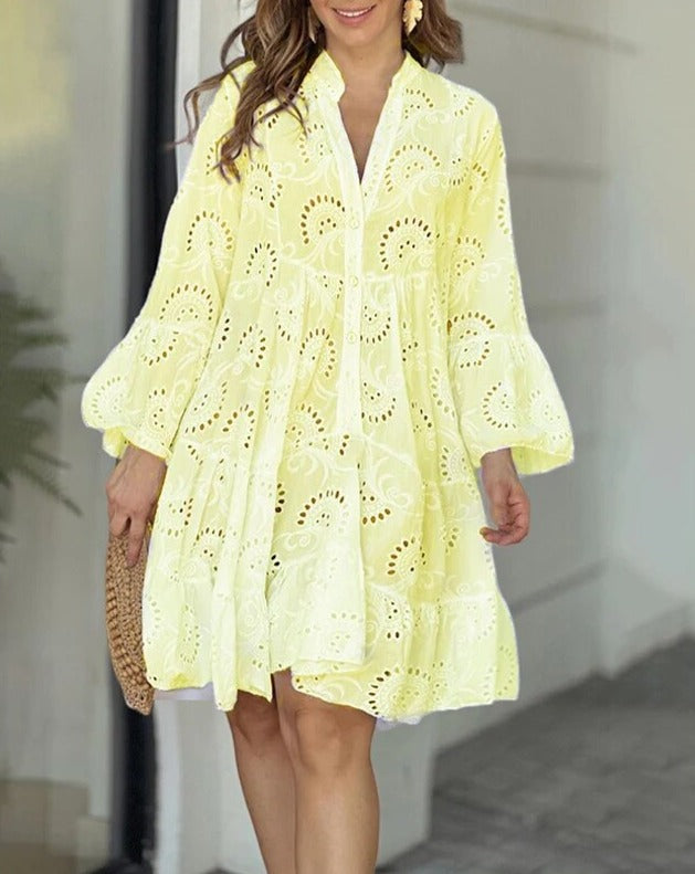 Valenzora - Dress with Cut-Out Patterns