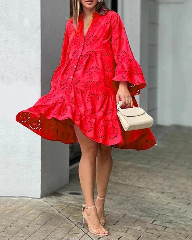 Valenzora - Dress with Cut-Out Patterns