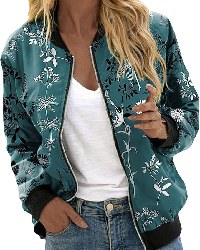 Valenzora | Women's floral bomber jacket