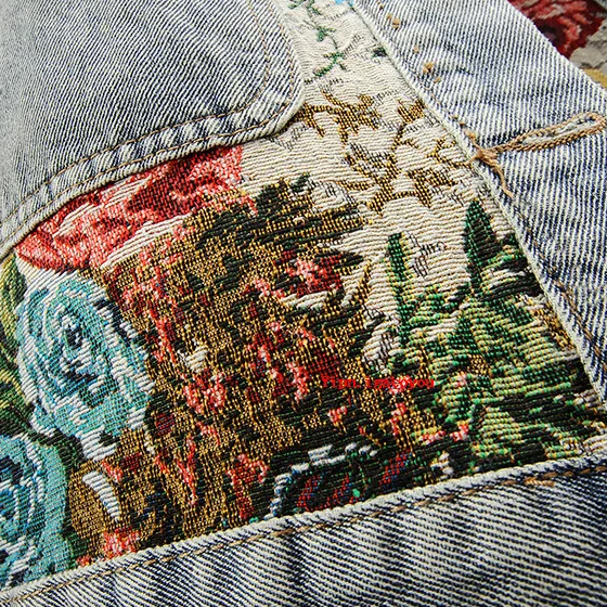 Valenzora | Denim jacket with flowers