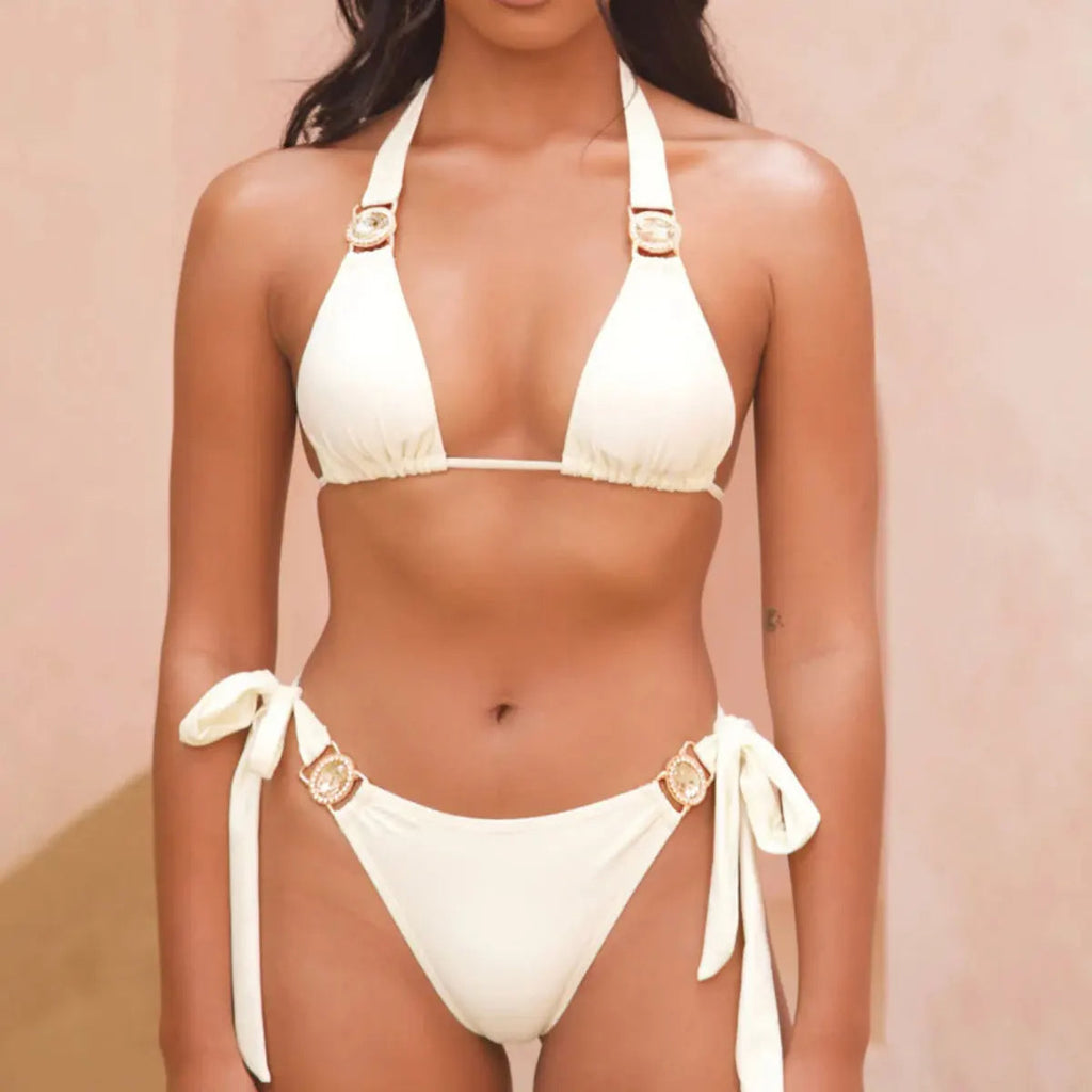 Valenzora Bikini with white crystal choker by ByVera