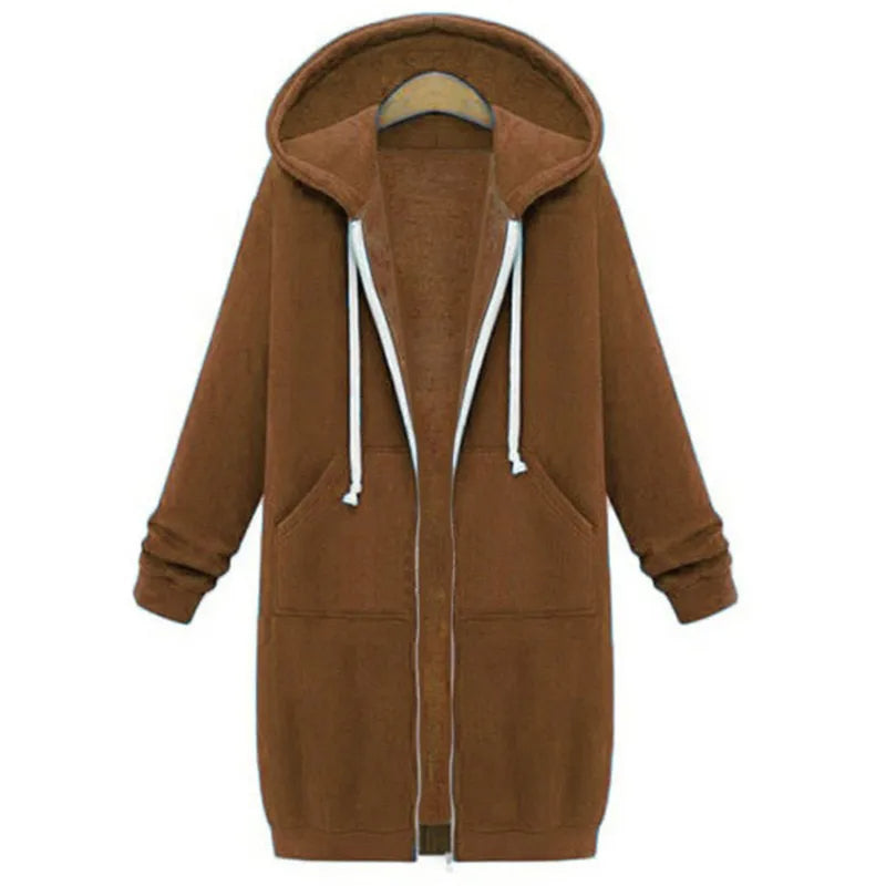 Valenzora | Lange Kapuzenjacke