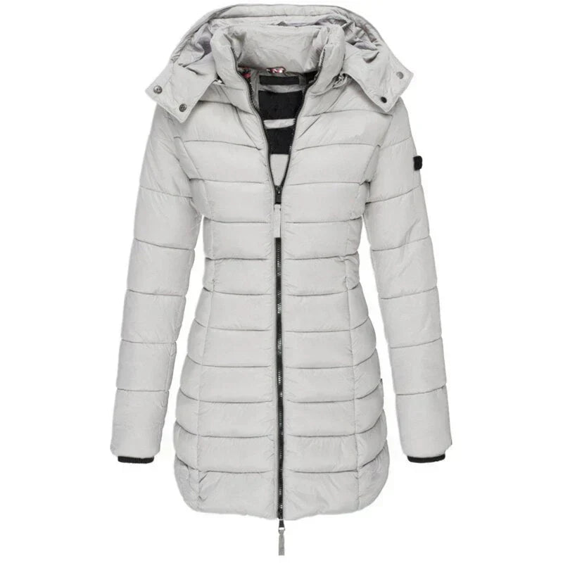 Valenzora | Down jacket with hood and zipper
