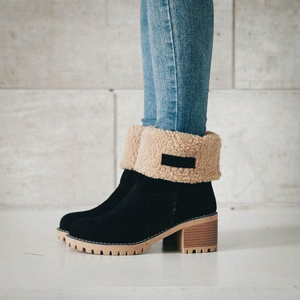 Valenzora | Stylish Warm Leather Snow Boots