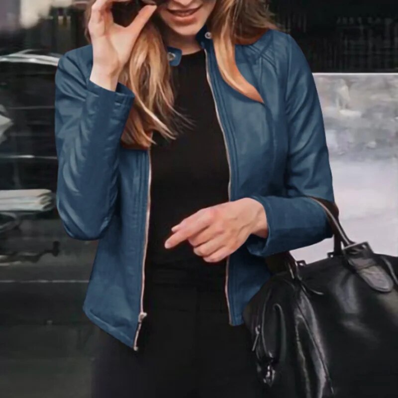 Valenzora - Smooth faux leather jacket