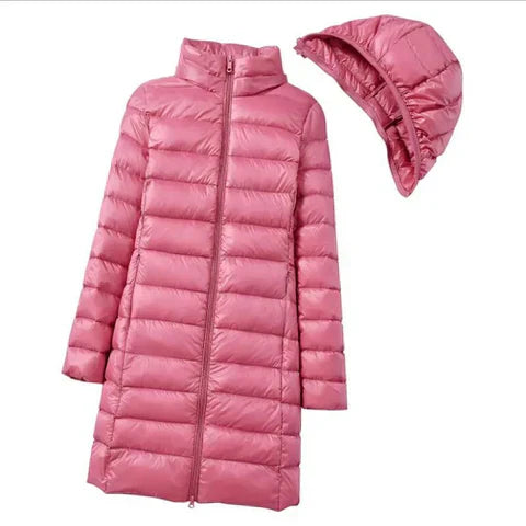 Valenzora | Women's Puffer Jacket - Quilted Winter Jacket with Hood and Zipper