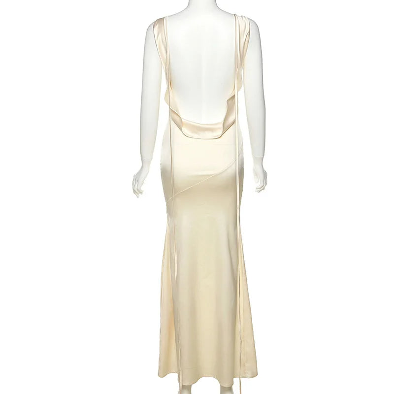 Valenzora | Elegant mermaid-style dress with a waterfall neckline