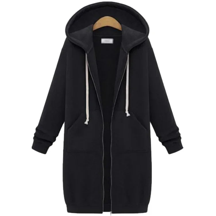 Valenzora | Lange Kapuzenjacke
