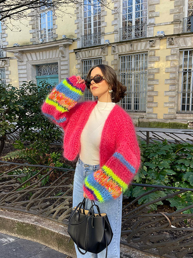 Valenzora | Cardigan with colorful patchwork
