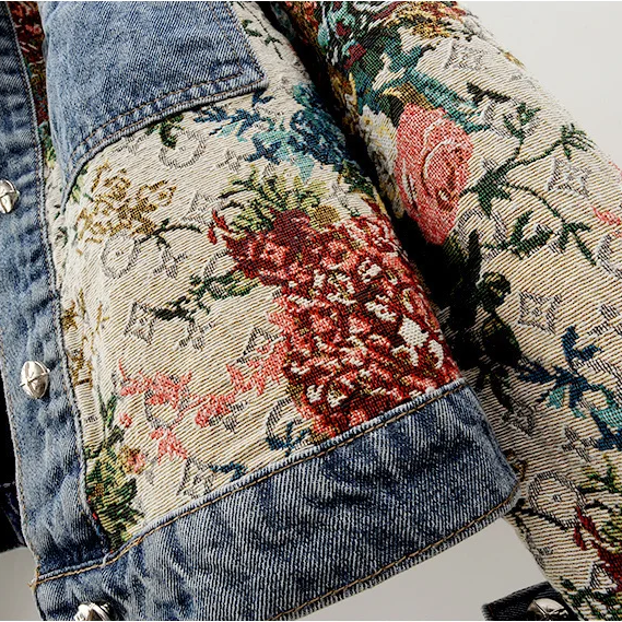 Valenzora | Denim jacket with flowers