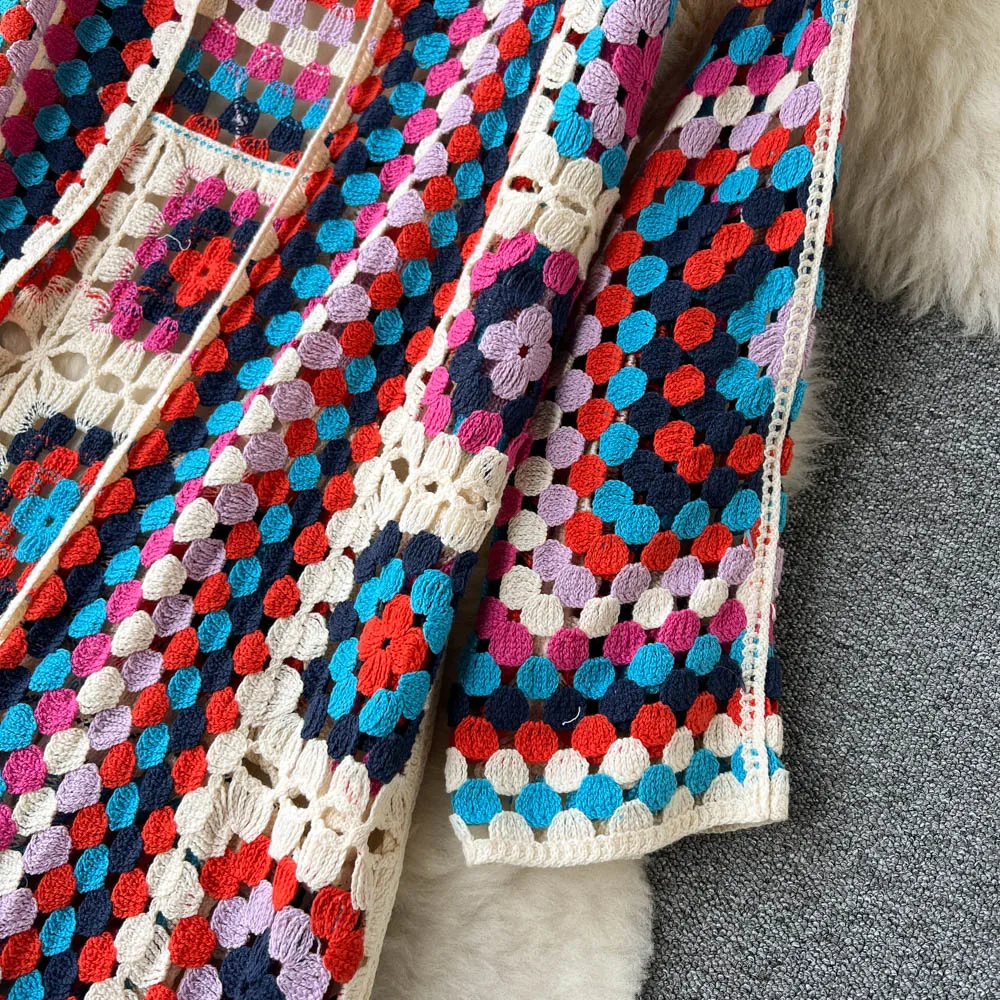 Valenzora | Crocheted Long Granny Square Cardigan
