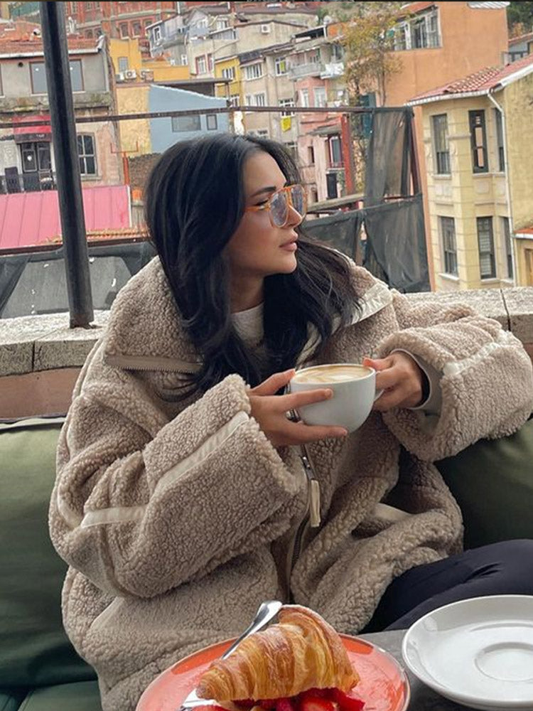 Valenzora | Warm Teddy Winter Jacket for Women | Comfortable and Stylish