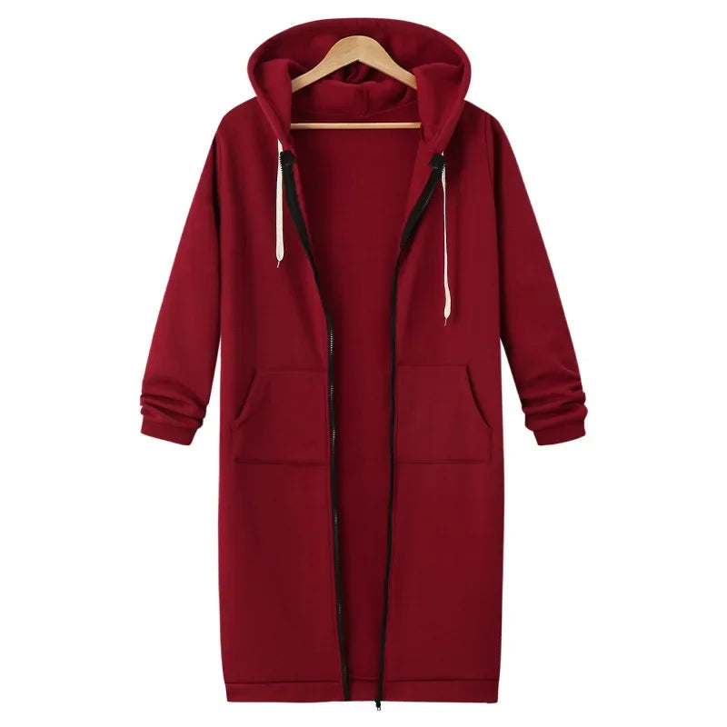Valenzora | Lange Kapuzenjacke