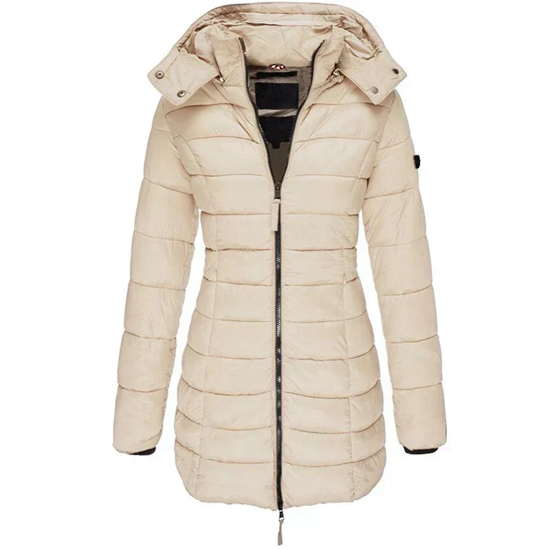 Valenzora | Down jacket with hood and zipper