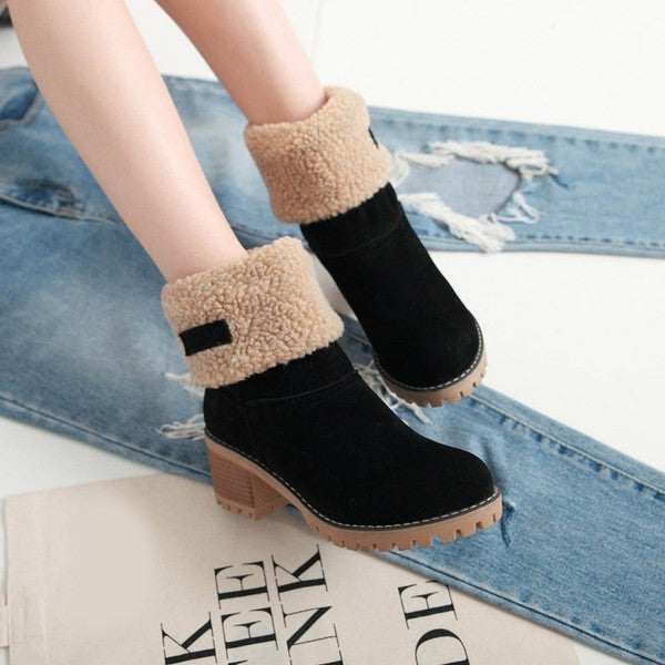 Valenzora | Stylish Warm Leather Snow Boots