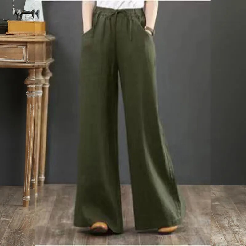 Valenzora | Versatile linen trousers for women in plus sizes