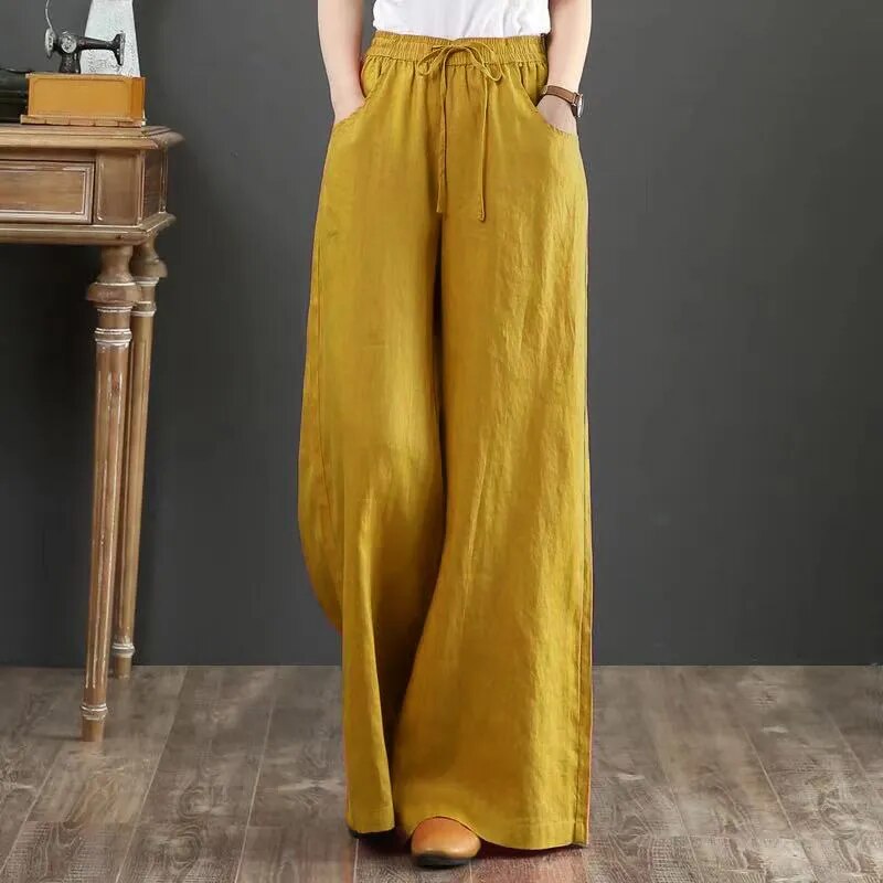 Valenzora | Versatile linen trousers for women in plus sizes
