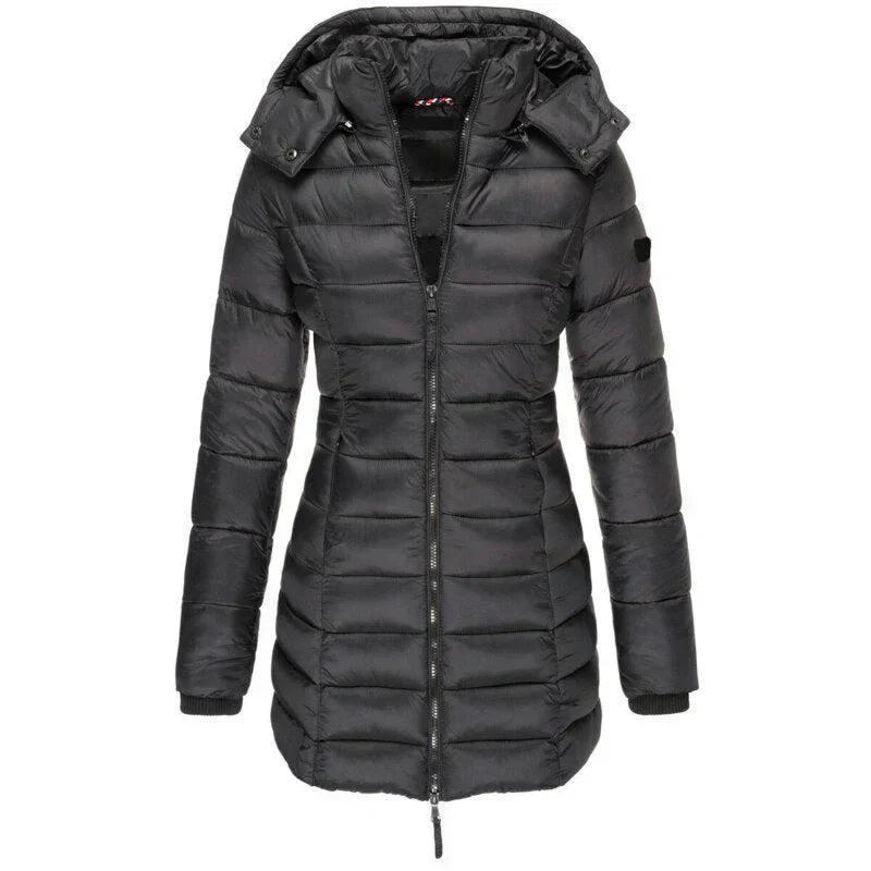 Valenzora | Down jacket with hood and zipper